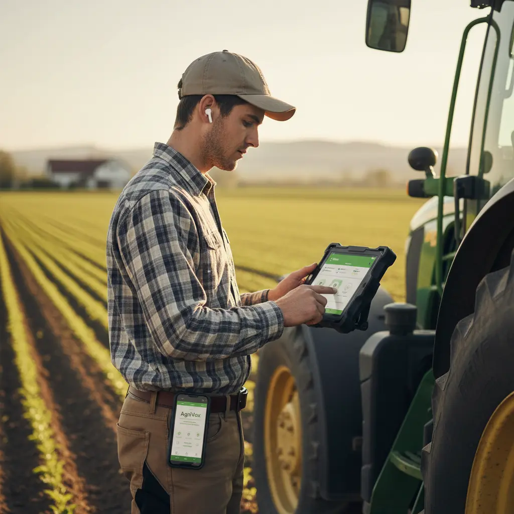 Landwirt bei der Arbeit
